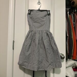 Striped Strapless Dress